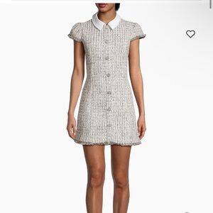 Likely Gray Tweed Mini Dress